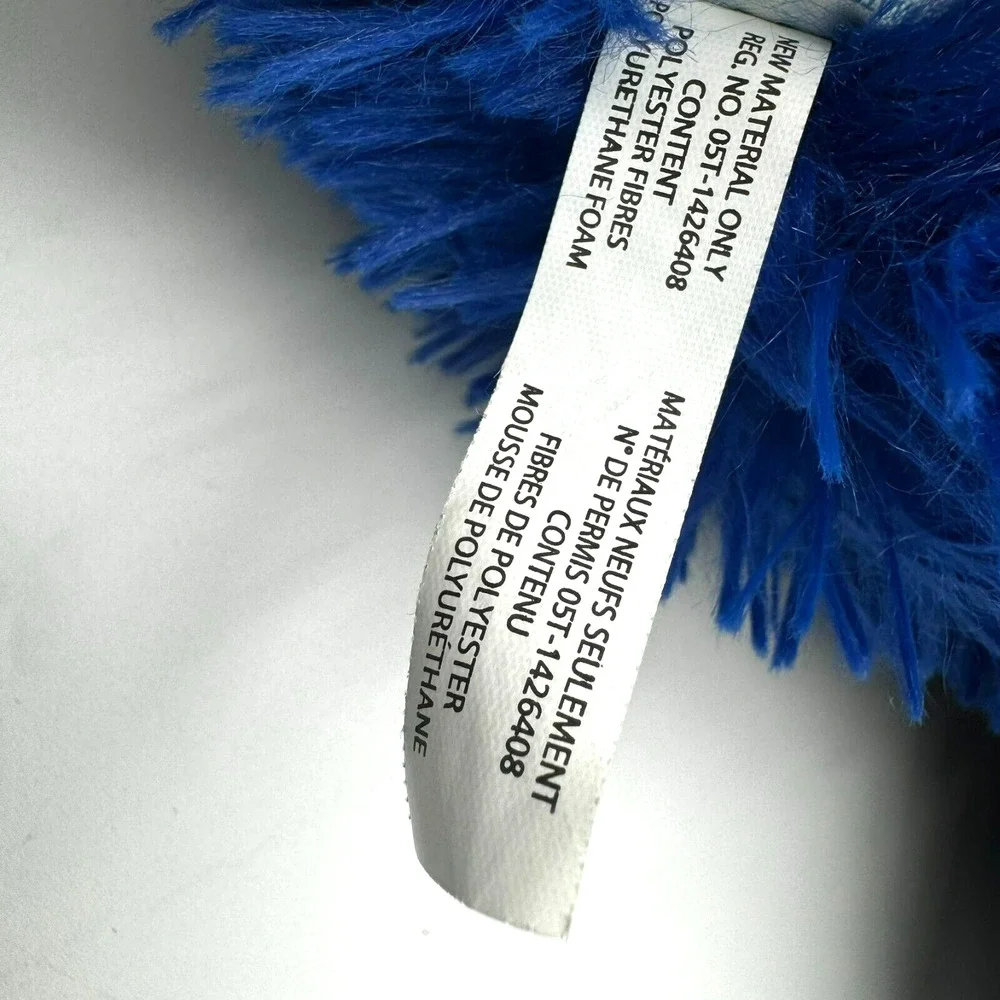 BUILD A BEAR Blue Furry Mixter Monster Plush‎ black arms striped legs Halloween